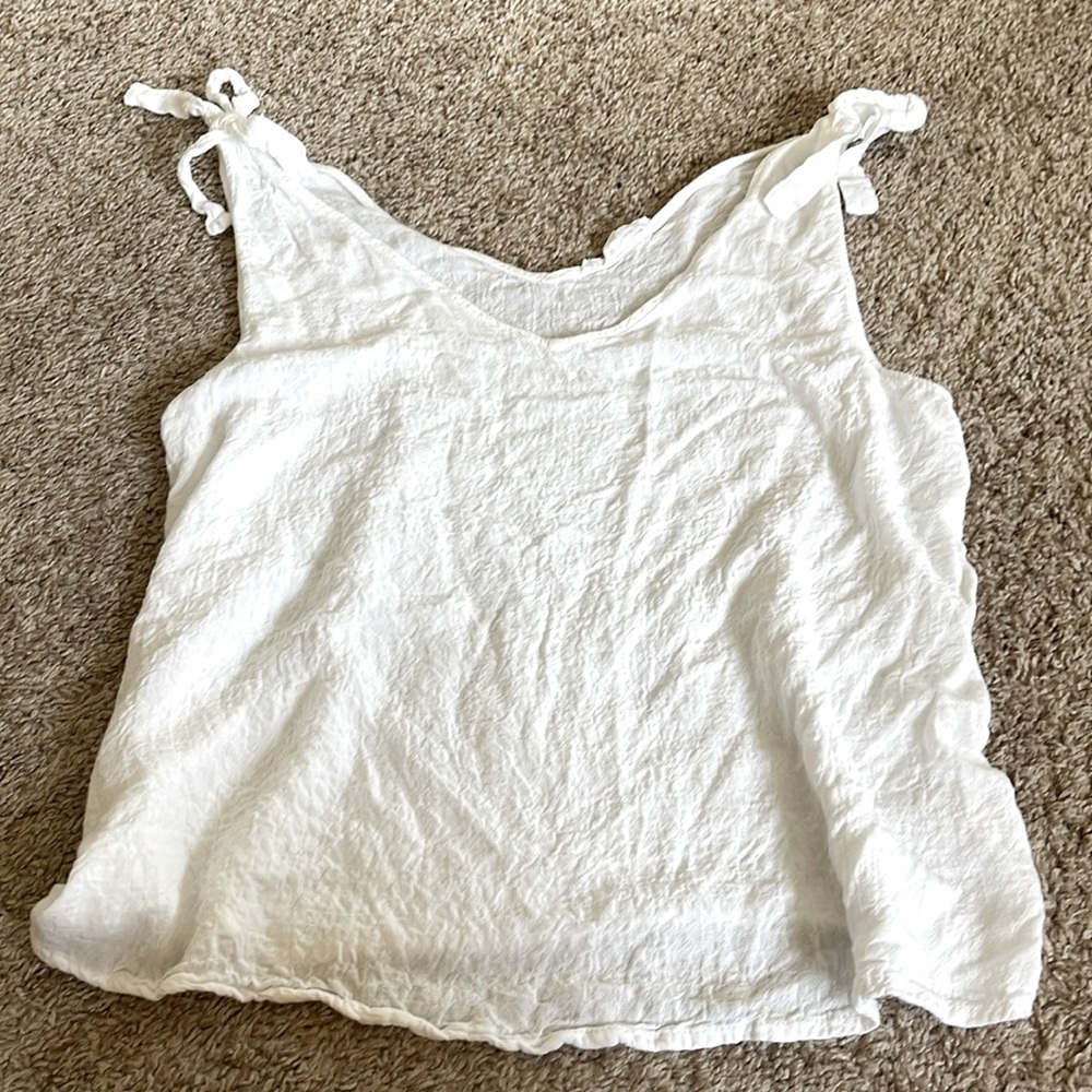 Jane and Delancey white sleeveless top